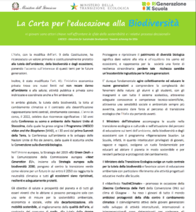 Carta per l'educazione alla biodiversità